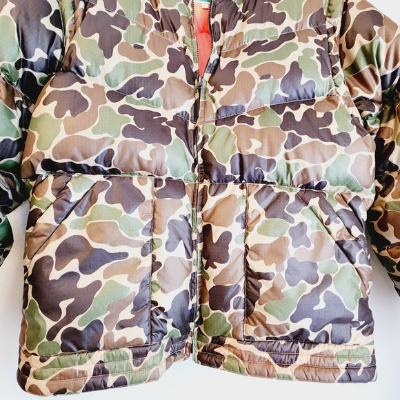VTG Gander Mountain Convertable Camo Goose Down Puffer Jacket Vest Coat -XL - Picture 4 of 16